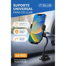Suporte Veicular Carro Para Celular 360º Fixação Ventosa Haste Firme Ajustável
