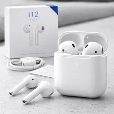 Fone de Ouvido Bluetooth i12 TWS Sem Fio Recarregável Portátil com Estojo de Carregamento