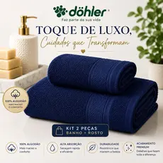 Jogo Toalhas Dohler Original 1 Banho 1 Rosto Algodão Premium