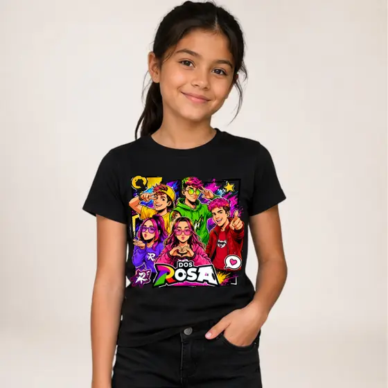 Blusa Infantil Menina Turma dos Rosa Emilly Vick Leozinho Void Katlen