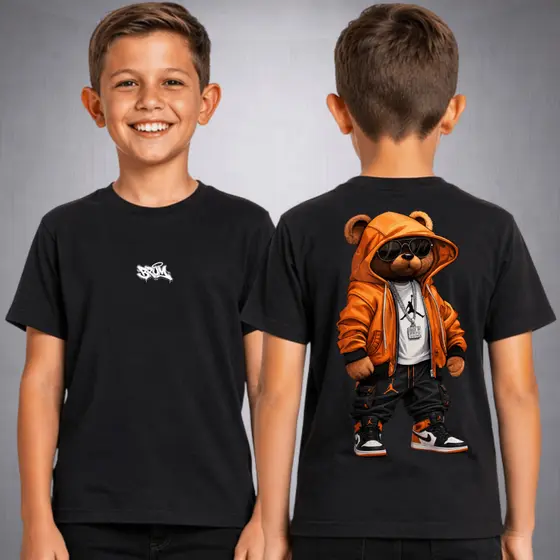 Camiseta Infantil Menino Camisa Infantil Estampa Sonic Bear Taz Mania 100% Algodão Casual