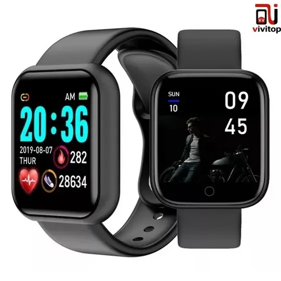 Y68 D20 Novo Macaron Relógio Inteligente Colorido Da Moda Smartwatch Esportivo Bluetooth Android/iOS Original