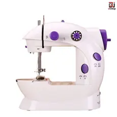 Mini Maquina Costura Portátil Elétrica Pedal Bivolt 110v-220v