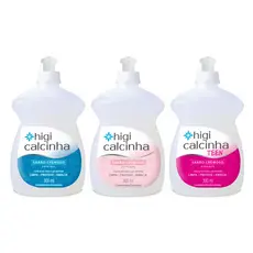 Combo Higi Calcinha Misto 3 Unidades Sabão Cremoso com PH Neutro, Aloe Vera e Branqueador Óptico