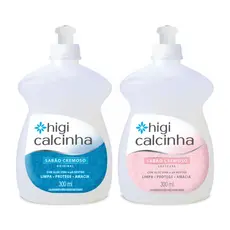 Combo Higi Calcinha Original e Softcare Sabão Cremoso com PH Neutro, Aloe Vera e Branqueador Óptico