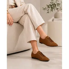 Tênis Feminino Oxford Casual Bico Fino Moda Confortável Helena