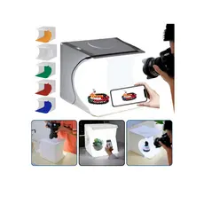 Mini Studio Box Cabine Fotográfico Led 24x24 Fotos Dobrável
