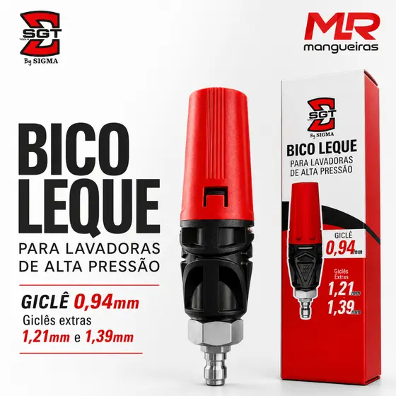 Bico Leque 0,94mm Para Lavadora de Alta Pressão Encaixe Rápido 1/4 SGT Sigma