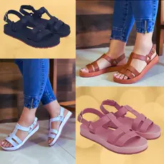 Sandalia Feminina Salto Baixo Liso Papete
