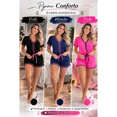 Pijama Americano Amamentação Cirúrgico Blogueirinha Feminino Confortável Abertura botões