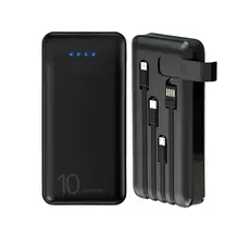 Carregador Portátil Power Bank 10000mAh com 04 Saídas USB / V8 / TIPO-C / Lightning Kapbom KA-966