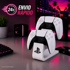 Suporte Duplo para Controle PS5 DualSense | Base Organizador para 2 Controles PlayStation 5 | Gamer
