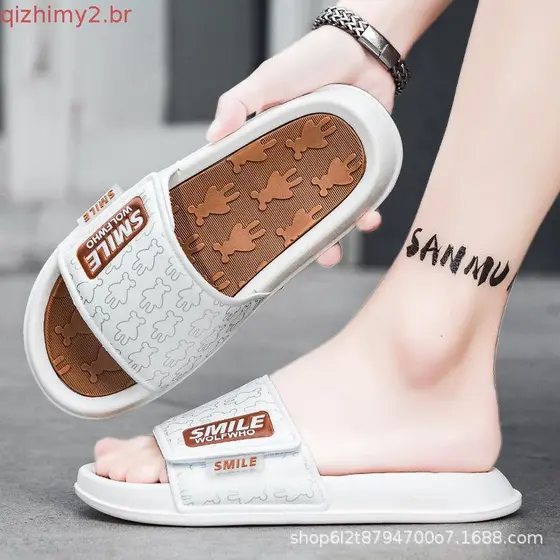Chinelos masculinos estilo verão exterior usar antiderrapante Flip-Flops 2026 novo estilo High-End merda-piso sandálias