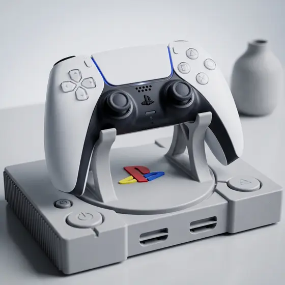 Suporte de Controle PS5 / PS4 Retrô Colecionador Edição 30 anos