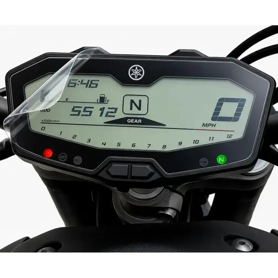 Película Para Painel Yamaha Mt07 2016 A 2025 Hydrogel- Clear