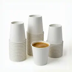 kit c/ 50, 100 ou 200 copo de papel branco, descartável, 60ml, 120ml, 180ml ou 240ml