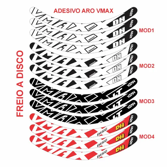 Adesivos VMAXX Vzan Dh Aro 26 29 Mtb Bike Bicicleta