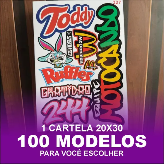 Super Cartela De Adesivos Carro Moto Caminhão Bike