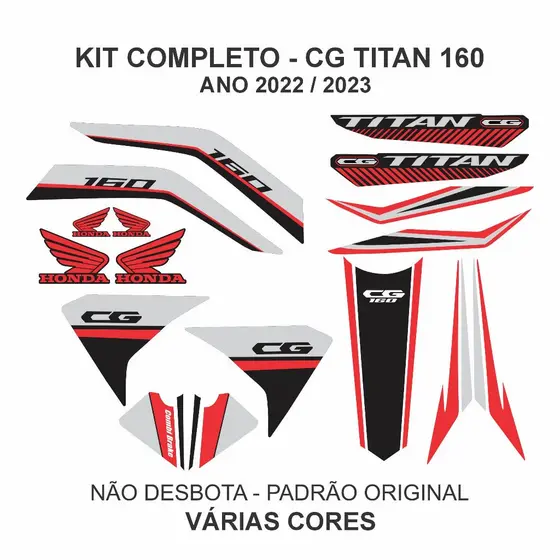Kit Adesivos Faixas CG Titan 160 2022 2023