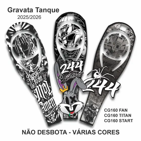 Adesivo Faixa (Gravata) Tanque CGs, Titan, Fan, Start 160 150 - 2025