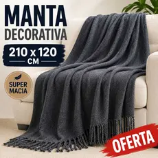 Kit 2 Mantas Para Sofá 210x120cm 100% Algodão Decorativa Artesanal | Cobre Sofá e Colchão | SUV
