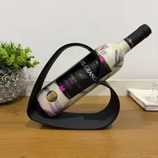 Suporte Romântico para Garrafa de Vinho Flutuante | Presente Criativo para Casais e Decoração Elegante
