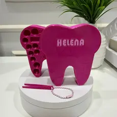 Caixa Porta Dente de Leite Infantil - Álbum Dental Personalizado com seu Nome I Decoração para Quarto