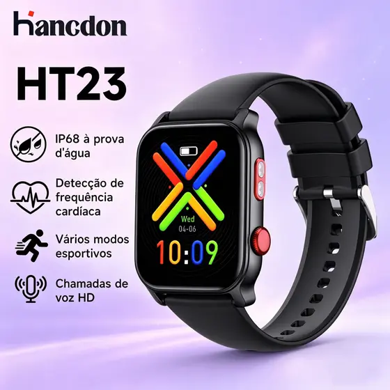 Relógio inteligente  HT23:monitoramento do sono, monitoramento de atividades físicas, à prova d'água e carregament