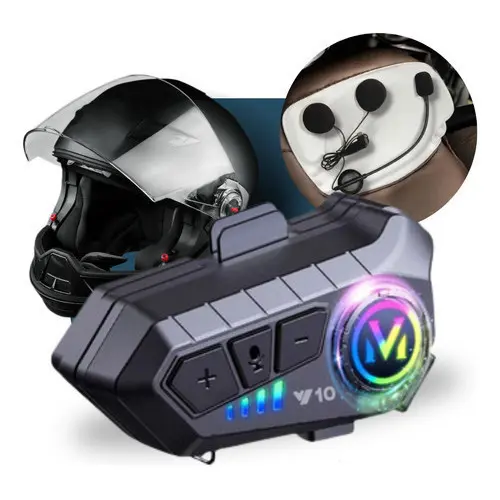 Fone De Ouvido P/ Capacete Moto Bluetooth Intercomunicador Y10-1