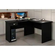 Escrivaninha Gamer mesa em L para Home Office com gaveta privativa - envio imediato