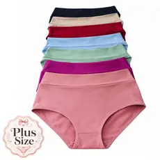 Kit Calcinha Plus Size Cós Duplo Suede Conforto Cós Alto Cintura Alta Calçola Senhora