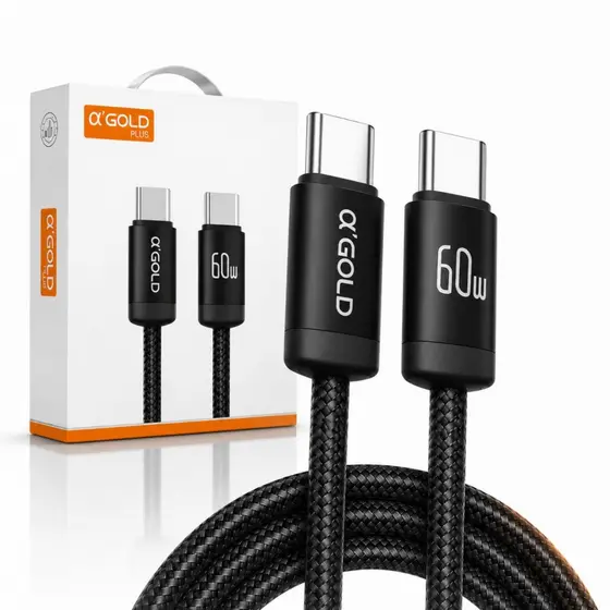 Cabo USB Tipo C Para Tipo C 60W Turbo Reforçado Carregamento Rápido 1 Metro Premium | Envio Imediato