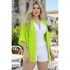 Kimono feminino blusa aberta saida de praia camisão bata
