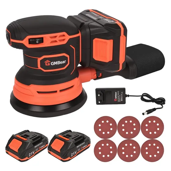 Lixadeira Orbital 450w,Lixadeira Roto Orbital,Lixadeira Elétrica Professional,125mm Velocidade Variável Com 6 Lixas