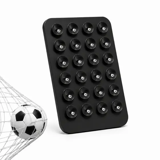 Suporte Ventosa Preta Silicone Adesivo Celular Para Espelho Gravar Videos Tik Tok Blogueira Influencer Universal PRETA