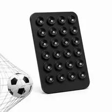 Suporte Ventosa Preta Silicone Adesivo Celular Para Espelho Gravar Videos Tik Tok Blogueira Influencer Universal PRETA