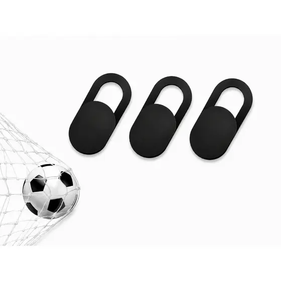 Kit 3 Protetores deslizantes para webcam privacidade de câmera ultrafina para laptop, desktop, PC, MacBooK, Ipad -PRETA