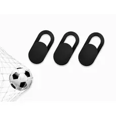 Kit 3 Protetores deslizantes para webcam privacidade de câmera ultrafina para laptop, desktop, PC, MacBooK, Ipad -PRETA