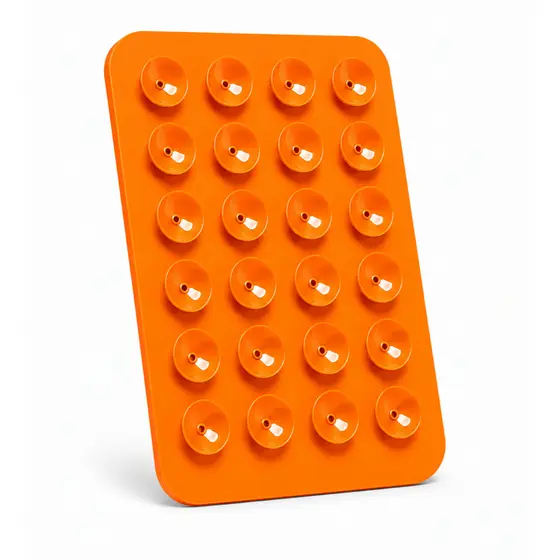 Kit 3 Suportes Ventosa Adesiva Celular Perfeito para Gravar Seus Vídeos (Rosa, Laranja, Branco)