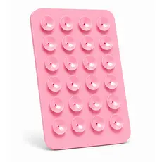 Suporte Ventosa Silicone Adesivo Rosa Celular Para Espelho Gravar Videos Tik Tok Blogueira Influencer Universal ROSA
