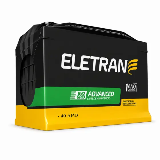 Bateria Automotiva Eletran Advanced 40APD 40Ah 12V 250CCA Polo Direito Garantia 12 Meses Original