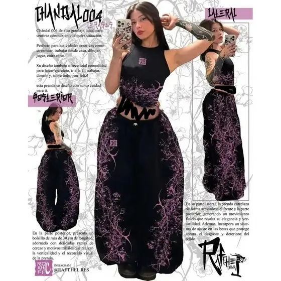 Rosa Ramo Calças Femininas Americano Retro Y2K Impresso Harajuku Baggy Coreano Novos Esportes High Street Hip-Hop Jazz