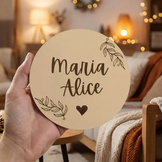 Kit 14 Plaquinha Mêsversário Bebê Decoração Foto Aniversário 10Cm
