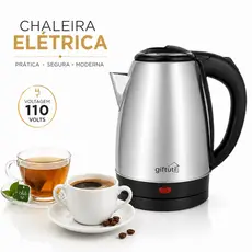 Chaleira Elétrica Inox 2L Bule Térmica 1500W Jarra Café Chá aquecimento Leite Água