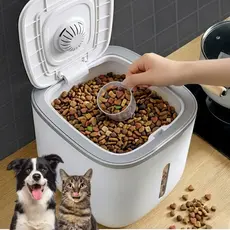 Pote de Ração Pet 16L Hermético Anti Umidade para Cães e Gatos Organizador de Ração