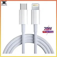 Cabo Lightning Compatível iPhone iOS USB-C 20W Carregamento Rápido PD 1M 2M Cabo Reforçado para Dados e Carga