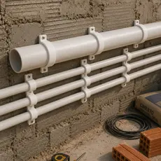 Kit Abraçadeiras PVC Para Cano e Tubo | Suporte Fixador Tipo U Reforçado