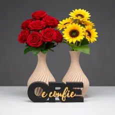 Vasos Decorativos para Sala + Letreiro "Ore e Confie"