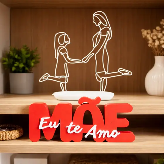 Kit Mãe Eu Te Amo Presente Decorativo | Para Surpreender e Emocionar