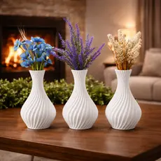 Vaso Decorativo | Trio de Vasos Modernos Decorativos Mesa ou Sala